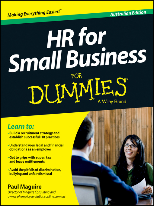 Title details for HR For Small Business For Dummies by Paul Maguire - Available